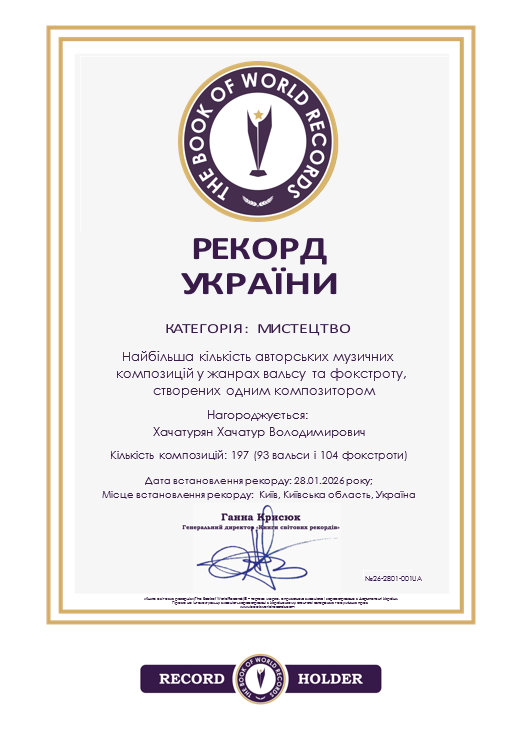 Музичний тріумф освіти і духу: президент КиМУ Хачатур Хачатурян встановив рекорд України